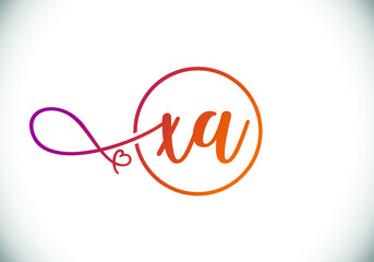 Initial Monogram Letter X A Logo Design Vector Template. X A Letter Logo Design