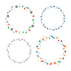 Set of decorative wreaths