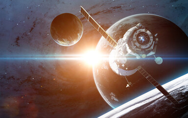 Universe scene with planets © Vadimsadovski