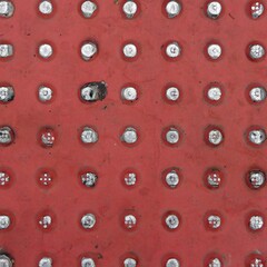 Rusted Metal  Painted Red for  Blind