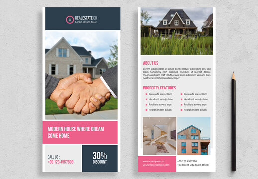 Dl Flyer Layout with Pink Accents