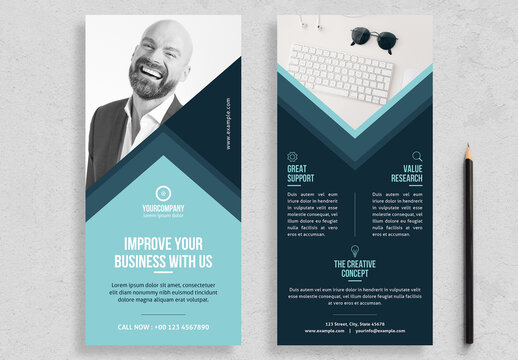 Dl Flyer Layout with Turquoise Accents