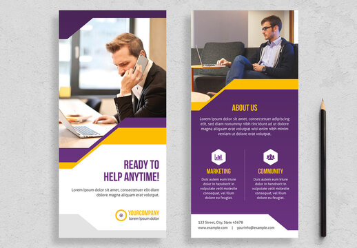 Dl Flyer Layout with Yellow Accents