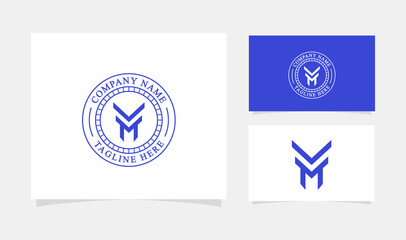 monogram initial M logo design