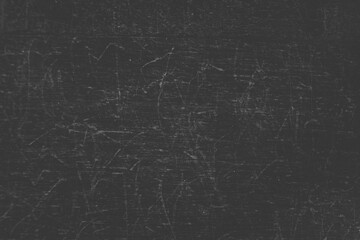 Dark gray monochrome abstract background. Scratched hardwood in black and white. Grunge, old textured backdrop. 