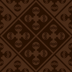 Pattern coffee brown classic wallpaper grid background