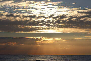 sunset over the sea