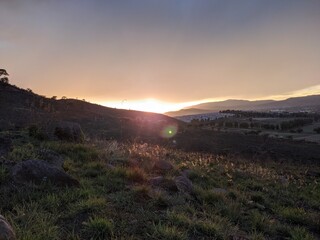 sunrise in the mountains