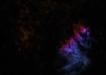 Small part of an infinite star field. 3D rendering