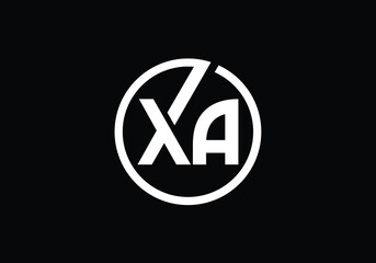 Initial Monogram Letter X A Logo Design Vector Template. X A Letter Logo Design