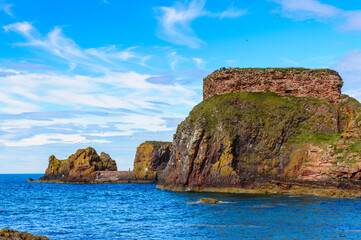 Fototapeta premium Panorama of the North Sea coast of Scotland