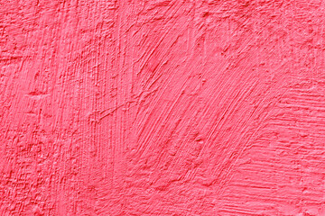 Pink stucco texture. Architectural abstract background. Pink wall of building.