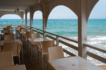 Cafe on the beach is waiting for its visitors