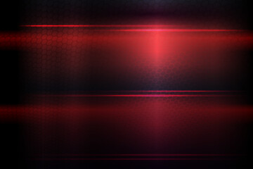 Dark red background with a gradient, silhouette mesh grid, shiny horizontal lines