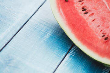 Fototapeta na wymiar Summer fruits. Fresh watermelon slice