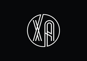 Initial Monogram Letter X A Logo Design Vector Template. X A Letter Logo Design
