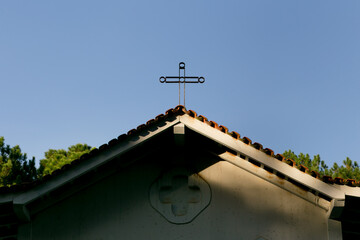Crucifix catholic church iron chapel rural