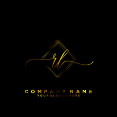 RL Initial handwriting logo vector	
