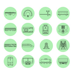 Vector railway line icons