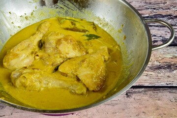 Opor Ayam (Indonesian Cuisine), Chicken cooked in coconut milk and spices