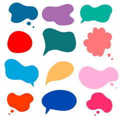 Empty  speech bubble. Online chat clouds vector isolated on white background. Infographic elements for your design. Stock Vector Illustration	