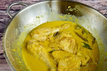 Opor Ayam (Indonesian Cuisine), Chicken cooked in coconut milk and spices