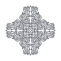 Mandala art design. Coloring book page. Hand drawn mandala for interior print