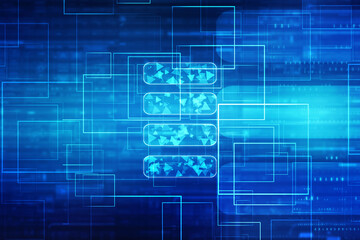 2d rendering Electrical energy and power supply source concept, accumulator battery with charging level indicator