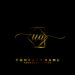 UA Initial handwriting logo vector