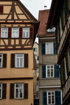 Verwinkelte Fachwerkhäuser in Tübingen