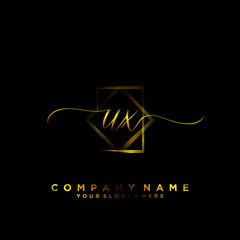 UX Initial handwriting logo vector