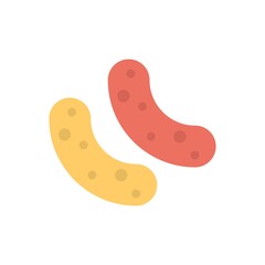 Flavoured chips icon illustration in flat design style.
