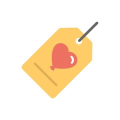 Tag with balloon sign. Party, birthday invitation card or reminder.