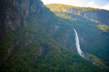 Waterfall on the mountains of Norway