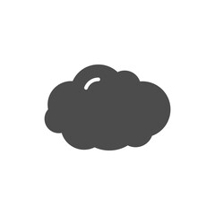 Cloud glyph icon and rounded shape element