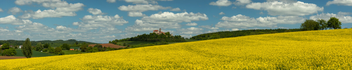 Beautiful hillscape at castle Ronneburg