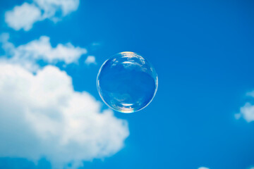 Soap bubble in the sky