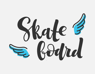 Hand sketched vector grunge lettering, Skateboard text, for t-shirt, sticker, banner, logo