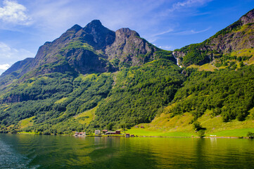 It's Sognefjord, the largest fjord in Norway. It stretches 205 kilometres