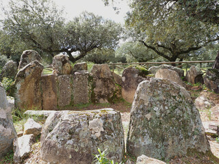 Detail of celtic dolmen stones