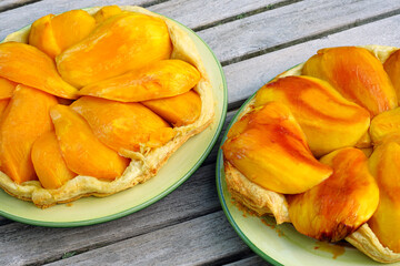 A mango Tarte Tatin upside down cake
