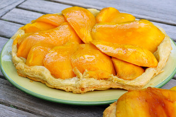 A mango Tarte Tatin upside down cake