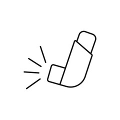 Inhaler new line icon on white background