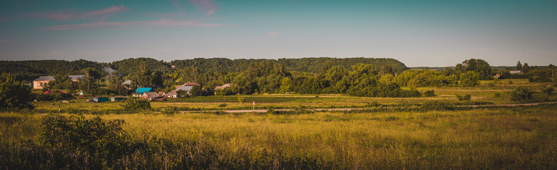 Fototapeta na wymiar rural summer landscape in the Russian Federation
