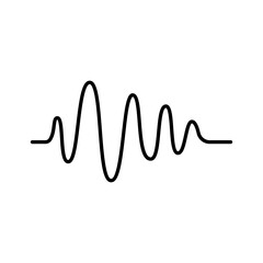 Sound wave best line icon on white background