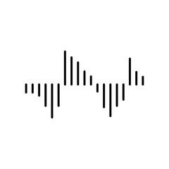 Sound wave new line icon on white background