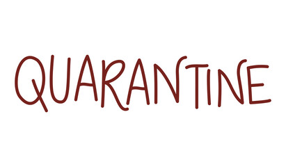 quarantine word design of Happiness positivity and covid 19 virus theme Vector illustration