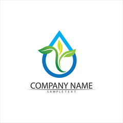 Water drop Logo Template vector