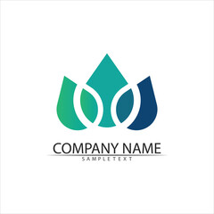 Water drop Logo Template vector