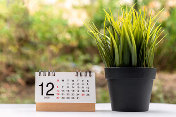 December 2020 calendar grey backgrounds